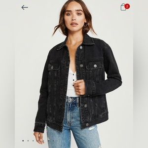 Perfect Condition Abercrombie black denim jacket
